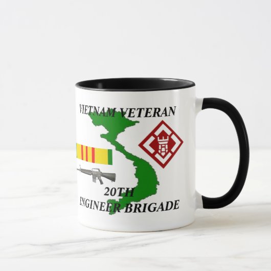 20e ingenieur brigade Vietnam Veteraan Koffee Mugs Mok (Rechts)