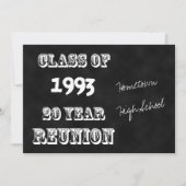 20e Jaar Klasse Reünie Zwart-Wit Kaart (Voorkant)