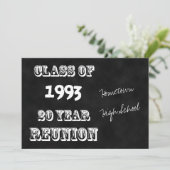 20e Jaar Klasse Reünie Zwart-Wit Kaart (Staand voorkant)