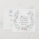 20e Jubilea krans op hout Kaart (Voorkant / Achterkant)