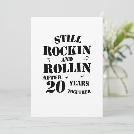 20e Jubileum - 20 jaar relatiegeschenk Kaart (Staand voorkant)