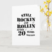 20e Jubileum - 20 jaar relatiegeschenk Kaart (Gele Bloem)