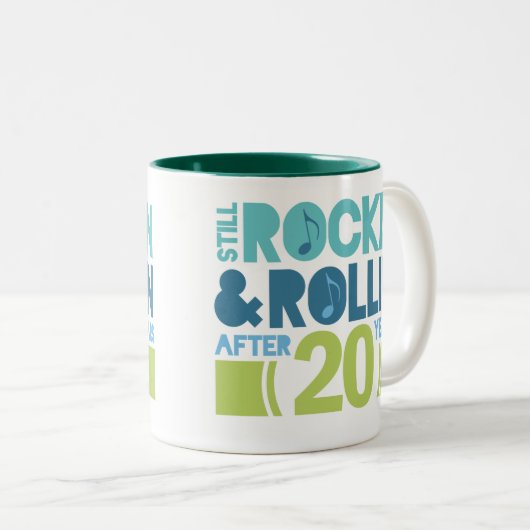 20e Jubileum bruiloft Tweekleurige Koffiemok (Voorkant rechts)