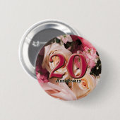20e Jubileum Buttonnen Ronde Button 5,7 Cm (Voorkant /achterkant)
