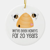 20e Jubileum Couple Gift Keramisch Ornament (Voorkant)