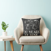 20e Jubileum Couples Chalk Drawn Pillow Gift Kussen (Stoel)