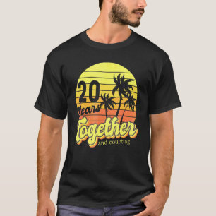 20e jubileum cruise koppel vakantie strand palm t-shirt