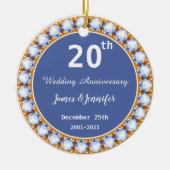 20e Jubileum diamant Keramisch Ornament (Voorkant)