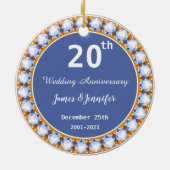 20e Jubileum diamant Keramisch Ornament (Achterkant)