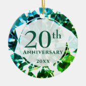 20e Jubileum Emerald Foto gepersonaliseerd Keramisch Ornament (Voorkant)