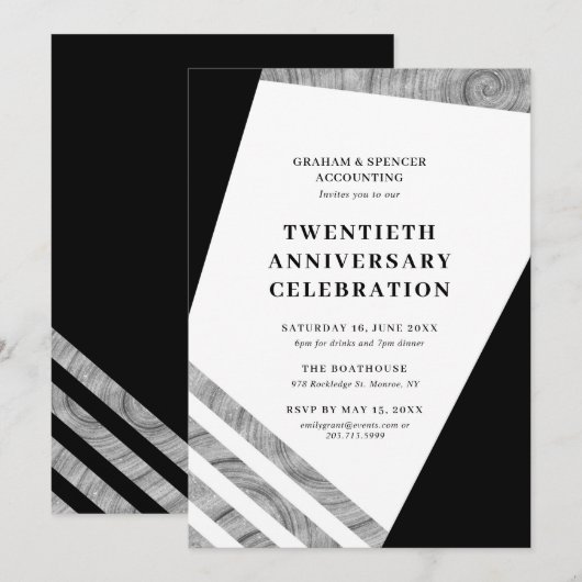 20e Jubileum feestdag Kaart (Voorkant / Achterkant)