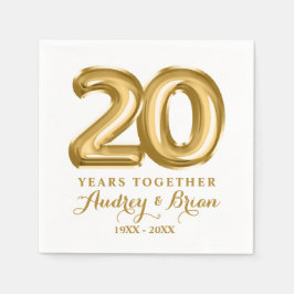 20e Jubileum gepersonaliseerd Servet