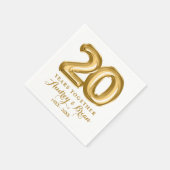 20e Jubileum gepersonaliseerd Servet (Hoek)