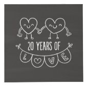 20e Jubileum Gift Chalk Hearts Kubus (Voorkant)
