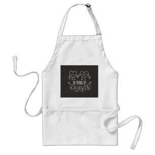 20e Jubileum Gift Chalk Hearts Standaard Schort