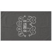 20e Jubileum Gift Chalk Hearts Tafelkleed (Voorkant (Horizontaal))