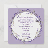 20e Jubileum Lavender Wreath Kaart (Achterkant)