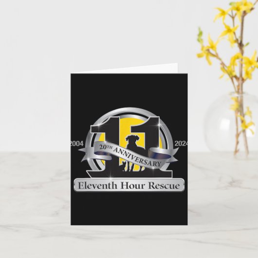 20e Jubileum Logo T-shirt.png Kaart (Gele Bloem)