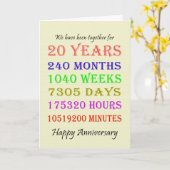 20e Jubileum mijlpalenkaart Kaart (Gele Bloem)