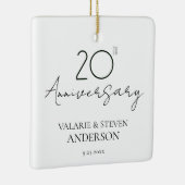 20e Jubileum minimaal Keramisch Ornament (Rechts)