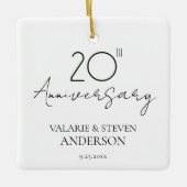 20e Jubileum minimaal Keramisch Ornament (Voorkant)