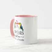 20e Jubileum, Mok voor het combineren van vogelpar (Voorkant links)