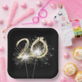 20e Jubileum-partijbrochure op zwart Papieren Bordje (Feest)