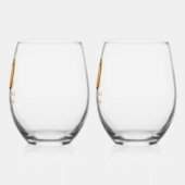 20e jubileum Persoonlijk Wijnglas Zonder Voet (Links)