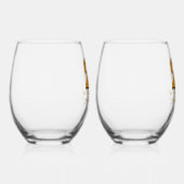 20e jubileum Persoonlijk Wijnglas Zonder Voet (Rechts)