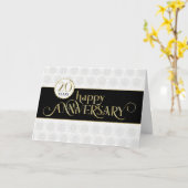 20e Jubileum - Prestigieuze Black Gold Kaart (Gele Bloem)