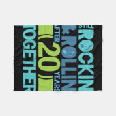 20e Jubileum T-shirt 20 jaar samen Fleece Deken (Voorkant (Horizontaal))