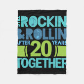 20e Jubileum T-shirt 20 jaar samen Fleece Deken (Voorkant)