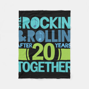 20e Jubileum T-shirt 20 jaar samen Fleece Deken