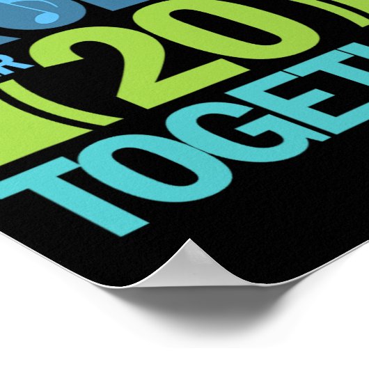 20e Jubileum T-shirt 20 jaar samen Poster (Hoek)