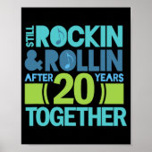20e Jubileum T-shirt 20 jaar samen Poster (Voorkant)