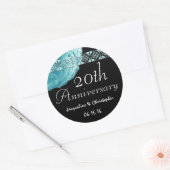 20e Jubileum TURQUOISE Roos Sticker (Envelop)