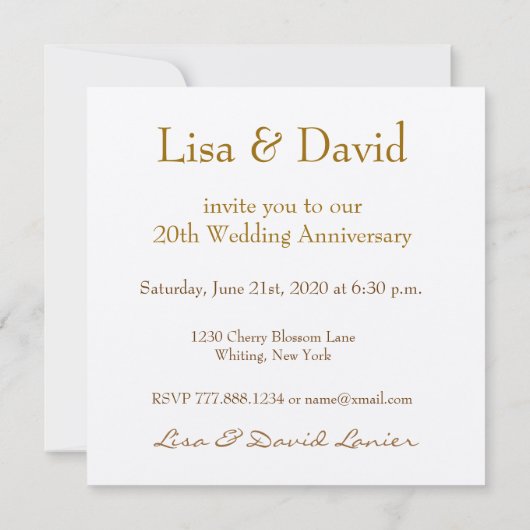 20e Jubileum Uitnodiging -  roze rozen (Achterkant)