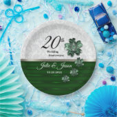 20e Jubileum van Emerald Jewel Wedding Papieren Bordje (Feest)