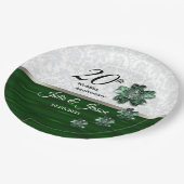 20e Jubileum van Emerald Jewel Wedding Papieren Bordje (Gekanteld)