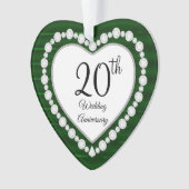 20e Jubileum van Emerald Wedding Keepomwille Ornament (voorkant)