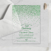 20e Jubileum van het Emerald Wedding Acryl Uitnodigingen