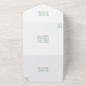 20e Jubileum van het Emerald Wedding All In One Uitnodiging (Buitenkant)