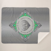 20e Jubileum van het Emerald Wedding Sherpa Deken (Voorkant (horizontaal))