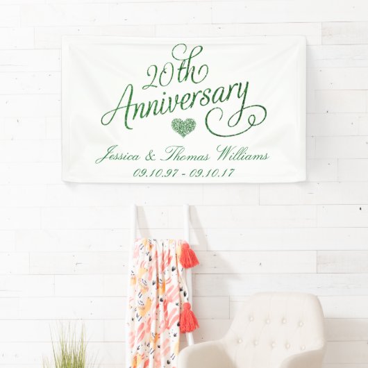 20e Jubileum van het Emerald Wedding Spandoek (Insitu)