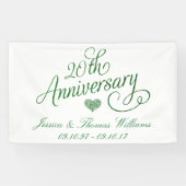 20e Jubileum van het Emerald Wedding Spandoek (Horizontaal)