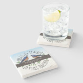 20e Jubileum van het huwelijk, Blauwvogels van een Stenen Onderzetter (Zijkant)