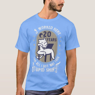 20e Jubileum van het Werk 20 Jaren werknemersherde T-shirt