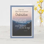 20e Jubileum van Ordinatie Gefeliciteerd Kaart (Gele Bloem)