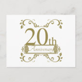 20e Jubileum voor bruiloft Briefkaart (Voorkant)