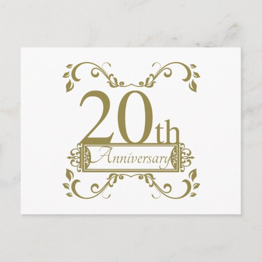 20e Jubileum voor bruiloft Briefkaart (Voorkant)